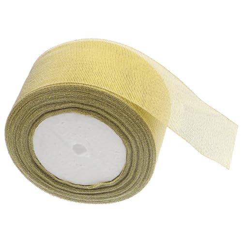 UTHCLO Glitzer band dekoration Festival geschenkband geschenkverpackung valentinstag altes Goldband Goldschnur Metallfolienband marineblaues Band Glitzerband dünn Polyester Golden von UTHCLO