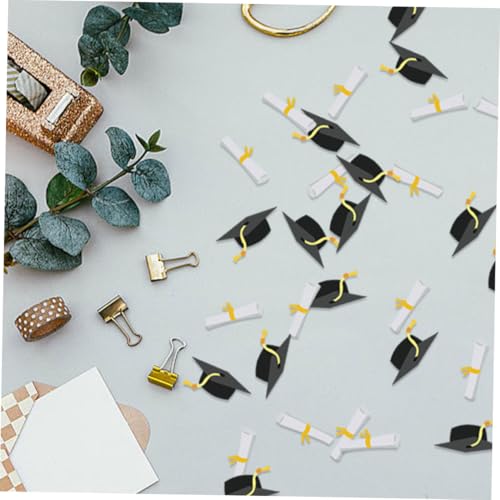 UTHCLO Graduation Tischdeko Papierkonfetti Doktorhut Streudeko für Abschlussfeier Klasse Schule Party Dekoration Sicher Vielseitig Einfach zu Verwenden von UTHCLO