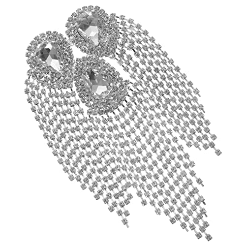 UTHCLO Große Silberne Brosche mit Weißen Strass Dekorative Quasten Applikation Strapazierfähiges Modischer Schmuck für DIY Anzüge Kleider und Jacken Einfache Anbringung UTHCLO Große Silberne Brosche mit Weißen Strass Dekorative Quasten Applikation Strapazierfähiges Modischer Schmuck für DIY Anzüge Kleider und Jacken Einfache Anbringung von UTHCLO