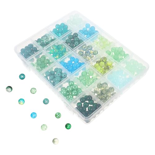 UTHCLO Grüne Glasperlen Glasschmuck Perlen Grüne Perlenglas Glasperlen Zur Herstellung Von Armbändern Handwerksbedarf Armband Making Charms Glasanhänger Für Die Schmuckherstellung von UTHCLO