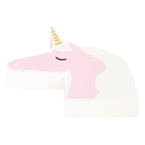 UTHCLO Holz Einhorn Deko Ornament Rosa Holzdekoration Einhornkopf Wohnraum Schlafzimmer Tischdeko Hübsches Holzornament für Kinderzimmer und Geschenk von UTHCLO