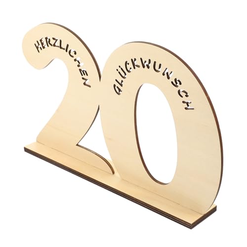 UTHCLO Holz Tischnummer Dekoration Kreatives Holzschild Zahlen Party Deko Geburtstagstorte Tortendeko Jubiläum Tischmittelstück Langlebig und Handgefertigt von UTHCLO