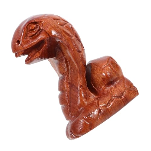 UTHCLO Holzschlangenfigur Geschnitzt Jahr der Schlange Ornament Handgefertigt Lebensecht Tischdekoration Feng Shui Deko für Auto Büro Zuhause von UTHCLO
