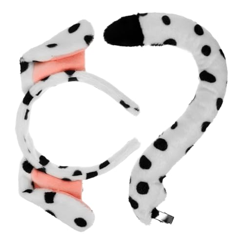 UTHCLO Hundekostüm Set Dalmatiner Ohren Haarreif und Hunde Kostüm Zubehör für Party Verkleidung und Welpen Rollenspiel Niedliches Hundemotiv Cosplay Accessoire von UTHCLO