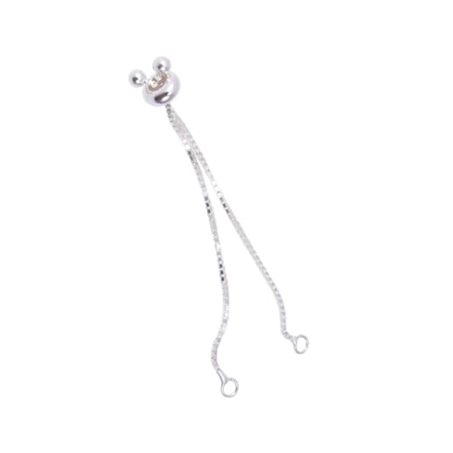 UTHCLO Kettenverlängerung Verlängerungskette mit Perle und Karabinerverschluss Einstellbar für Armband Halskette DIY Schmuckherstellung Silber von UTHCLO