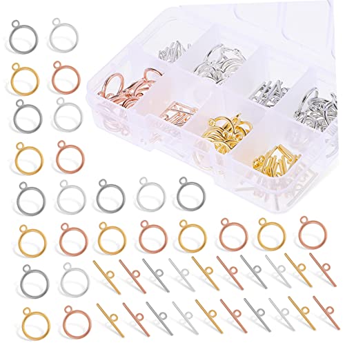UTHCLO Knebelverschlüsse mit Runden Knebelklemmen für Schmuckherstellung für Armbänder und DIY Projekte Elegantes Design Einfach zu Verwenden UTHCLO Knebelverschlüsse mit Runden Knebelklemmen für Schmuckherstellung für Armbänder und DIY Projekte Elegantes Design Einfach zu Verwenden von UTHCLO