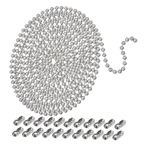 UTHCLO Kugelkette mit Kugelverschlüssen Langlebige Dog Tag Chain für Schmuckherstellung Diy Halsketten Anhänger und Schlüsselanhänger UTHCLO Kugelkette mit Kugelverschlüssen Langlebige Dog Tag Chain für Schmuckherstellung Diy Halsketten Anhänger und Schlüsselanhänger von UTHCLO