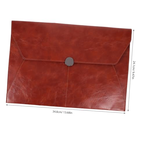 UTHCLO Leder Dokumentenmappe Große Kapazität Verschleiß Aktenordner mit Knopfverschluss Praktischer Reise Portfolio Organizer für Büro und Zuhause UTHCLO Leder Dokumentenmappe Große Kapazität Verschleiß Aktenordner mit Knopfverschluss Praktischer Reise Portfolio Organizer für Büro und Zuhause von UTHCLO