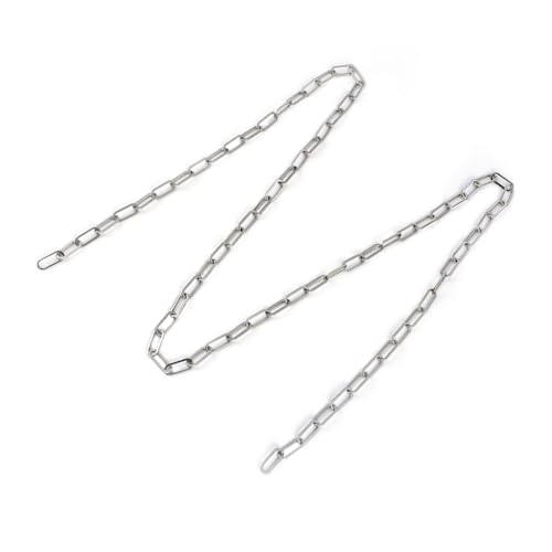 UTHCLO Link Chain DIY Kettenband Langlebige nicht Geschweißte Interlocking Chain für Halsketten Armbänder Geeignet für Schmuckherstellung und Damenaccessoires von UTHCLO