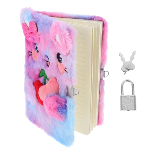 UTHCLO Mädchen Tagebuch mit Schloss und Schlüsseln Flauschiges Notizbuch mit Plüschhülle Katzenmotiv Weicher Bezug für Schreiben Skizzieren für Katzenliebhaber UTHCLO Mädchen Tagebuch mit Schloss und Schlüsseln Flauschiges Notizbuch mit Plüschhülle Katzenmotiv Weicher Bezug für Schreiben Skizzieren für Katzenliebhaber von UTHCLO