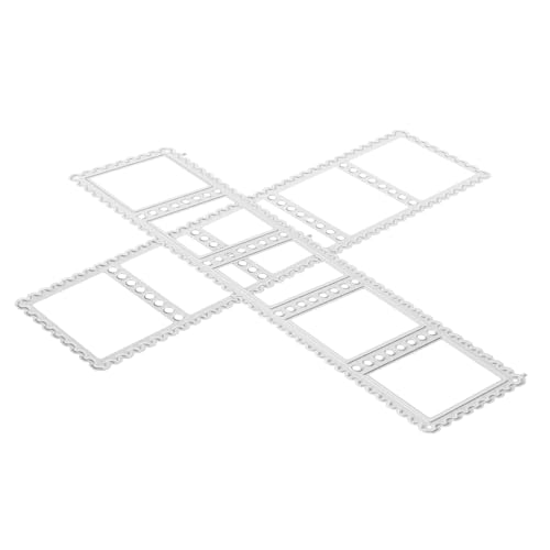 UTHCLO Metall Stanzform für DIY Bastelarbeiten Filigrane Briefmarkenrahmen Stanze Vielseitiges Schneidewerkzeug aus Carbonstahl für Kartengestaltung und Kreative Dekorationen von UTHCLO