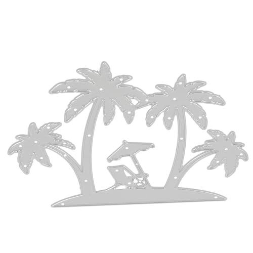 UTHCLO Metall stanzform Kokosnussbaum Strandmotiv Langlebig Wiederverwendbar für Scrapbooking Karten Alben DIY Basteln Zubehör von UTHCLO