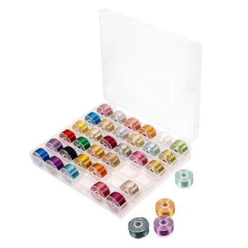 UTHCLO Metallic Stickgarn Bunte Nähfäden für Handwerk DIY Stickerei mit Glänzenden Farbverläufen für Nähmaschine und Bastelarbeiten Geschenkidee von UTHCLO