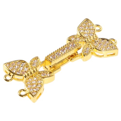 UTHCLO Metallverbindungsschließe mit Schmetterlingsdesign Goldfarbene DIY Schmuckverbindung für Armbänder und Langlebig und Hochwertigem Gefertigt von UTHCLO