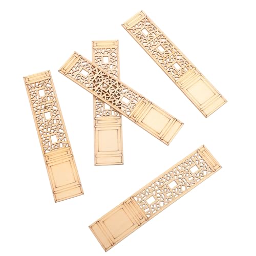 UTHCLO Mini Holz Tür und Fenster DIY Bastelset aus Sicherem Langlebigem Holzmaterial Kreative Miniaturverzierung für Kinderhandwerk zum Bemalen und Dekorieren von UTHCLO