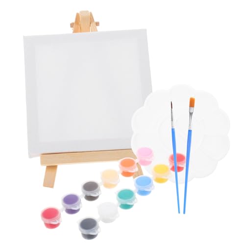 UTHCLO Mini Holzstaffelei Set mit Leinwand und Rahmen Stabiles Dreiecksdesign für DIY Malerei für Anfänger Sicher Abgerundete Kanten für Acryl Ölgemälde Tisch und Desktop UTHCLO Mini Holzstaffelei Set mit Leinwand und Rahmen Stabiles Dreiecksdesign für DIY Malerei für Anfänger Sicher Abgerundete Kanten für Acryl Ölgemälde Tisch und Desktop von UTHCLO