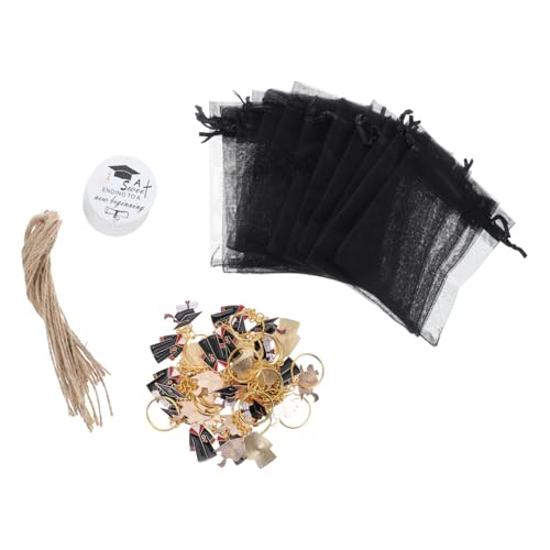 UTHCLO Mini doktorhut schlüsselanhängern Organza geschenkbeuteln und Anhängern Stilvolle Souvenirs für Schule und Universität Elegante Aufbewahrung und Persönliche Erinnerungen von UTHCLO