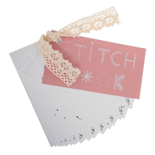 UTHCLO Mini-nähbuch Sticklernset Für Erwachsene, Anfänger Stickungskits Für Erwachsene Beginnen Stickerei-kits Stickrahmen Nähmuster Stichkarten Grundlegende Nähzeug Stickstoff Papier von UTHCLO