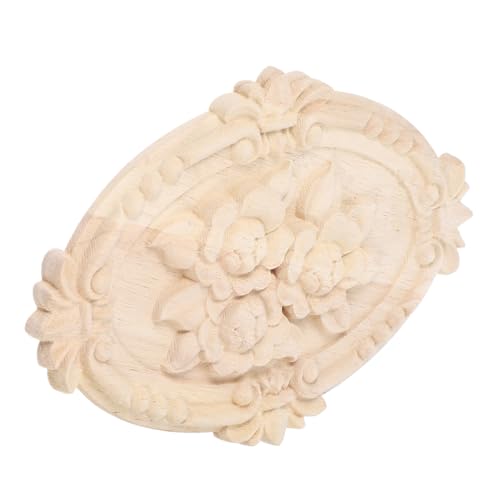 UTHCLO Möbel Blume Geschnitzt Holz Ornament Holzschnitzerei Onlay Für Schrank Bett Tür Kamin Leere Möbel Ornament Holz Applikation von UTHCLO