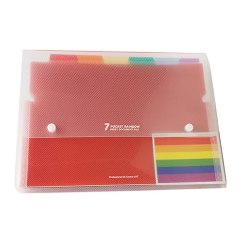 UTHCLO Multilayer Fächermappe mit Fächern und Druckknöpfen Tragbare Erweiterbare Dokumententasche in Regenbogenfarben Robuster Aktenordner für Büro Schule und Zuhause UTHCLO Multilayer Fächermappe mit Fächern und Druckknöpfen Tragbare Erweiterbare Dokumententasche in Regenbogenfarben Robuster Aktenordner für Büro Schule und Zuhause von UTHCLO