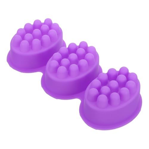 UTHCLO Ovales Silikon Seifenform Massageform Flexibel Antihaft DIY Handgemachte Seife Sicher Hautfreundlich Stapelbar für Originelles Seifengießen Zuhause von UTHCLO
