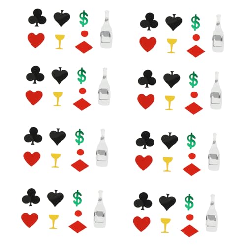 UTHCLO Poker Konfetti Tischdeko Beutel mit Spielkarten Las Vegas Würfel Motiven für Festival Party Streudeko Geburtstagsfeier DIY Basteln für Themen und Vegas Party von UTHCLO