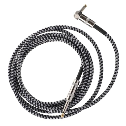 UTHCLO Professionelles Gitarrenkabel mit Schwarzem und Weißem Geflochtenem Mantel Rechtwinkligem und Geradem Stecker Langlebig Flexibel für Bühne Ktv Lautsprecher und Audioanlagen UTHCLO Professionelles Gitarrenkabel mit Schwarzem und Weißem Geflochtenem Mantel Rechtwinkligem und Geradem Stecker Langlebig Flexibel für Bühne Ktv Lautsprecher und Audioanlagen von UTHCLO