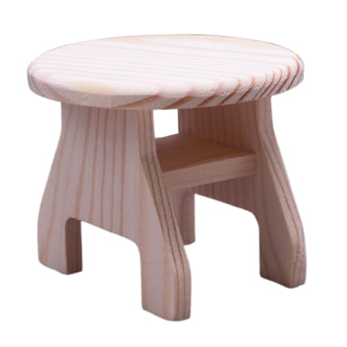 UTHCLO Puppenhaus Runder Couchtisch Möbel Puppenhaus Miniaturen Puppenhaus Kaffee Puppenhaus Wohnzimmer Puppenhaus Küche Puppenhaus Puppenhaus Küche Puppenhaus Tisch Holz von UTHCLO