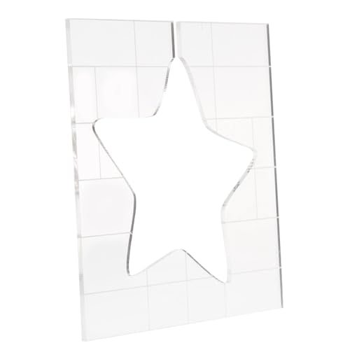 UTHCLO Quiltschablone Sternförmig aus Robustem Acryl Wiederverwendbare Patchwork Vorlage für DIY Nähen und Quilten Einfach zu Bedienen Langlebig und Rutschfest für Kreative von UTHCLO
