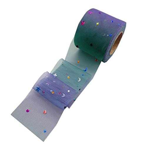 UTHCLO Rainbow Star Moon DIY Mullband Netzstoff mit Glitzer für Kopfschmuck Kleidung und Dekoration Lila UTHCLO Rainbow Star Moon DIY Mullband Netzstoff mit Glitzer für Kopfschmuck Kleidung und Dekoration Lila von UTHCLO