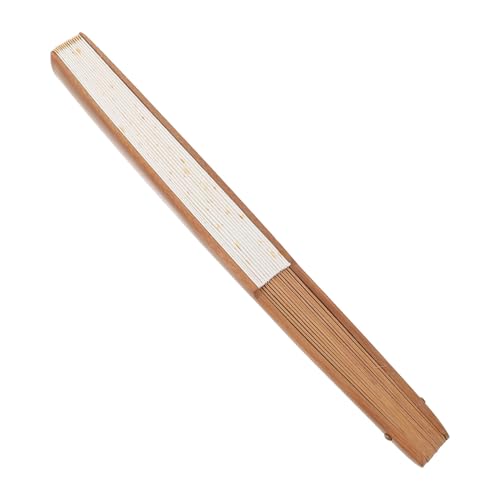 UTHCLO Retro Faltfächer aus Reispapier mit Griff Langlebiger Handgefalteter Asiatischer Handfächer Faltbarer Vintage Fächer für Dekoration und Tragbaren Gebrauch Leicht und Robust von UTHCLO