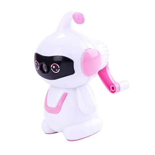 UTHCLO Roboter Bleistiftspitzer im Cartoon Design Praktischer Bleistiftspitzer für Langlebiges Material für Verschiedene Stiftgrößen von UTHCLO