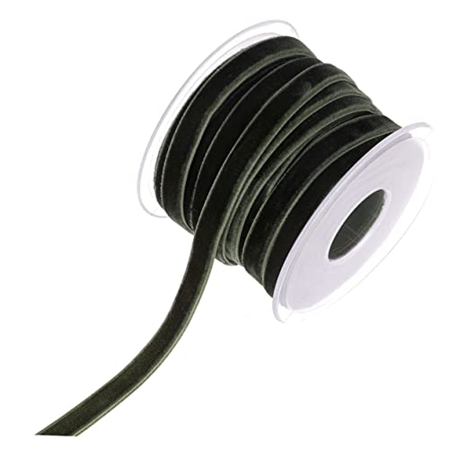 UTHCLO Samtband Breit Beflocktes Geschenkband in Grün Langlebiges DIY Dekoband für Hochzeit Geschenke Kleidung Basteln und Festliche Anlässe von UTHCLO