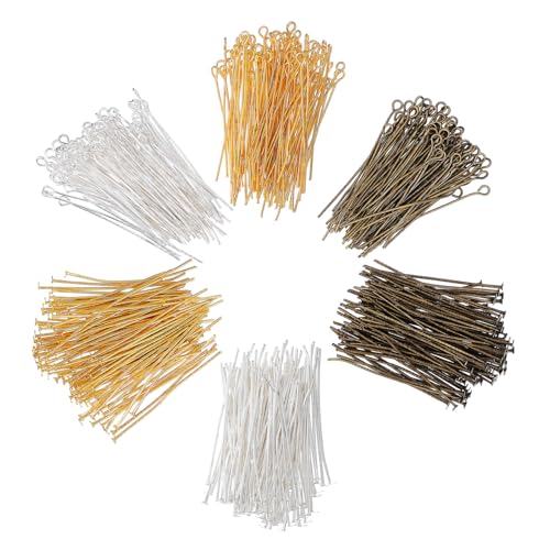 UTHCLO Schmuckherstellung Beading Pins Flachkopf und Ösenstifte aus Eisen für Halsketten Ohrringe Armbänder Farben Großpackung Langlebig Verblassungsbeständig UTHCLO Schmuckherstellung Beading Pins Flachkopf und Ösenstifte aus Eisen für Halsketten Ohrringe Armbänder Farben Großpackung Langlebig Verblassungsbeständig von UTHCLO