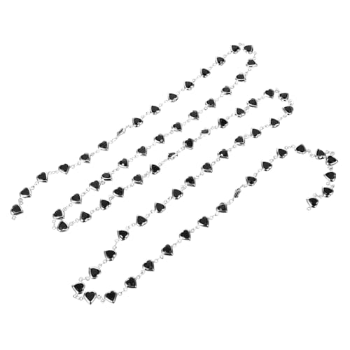 UTHCLO Schwarze Zirkonia Schmuckkette DIY Schmuckkette für Halsketten Basteln Langlebige Gliederkette zum Selbermachen Vielseitige Dekorationskette für Schmuckgestaltung von UTHCLO