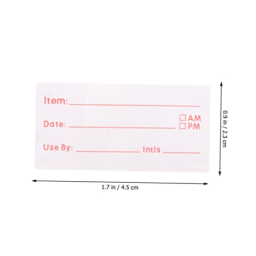 UTHCLO Selbstklebende Lebensmitteletiketten zum Beschriften Ablösbare Food Date Stickers für Vorratsdosen Gläser und Gefriergut Rote Aufkleber für Küchenbehälter Praktische Markierung von UTHCLO