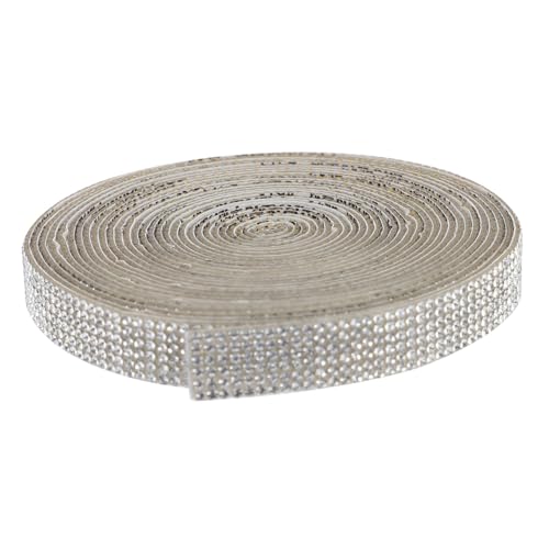 UTHCLO Selbstklebendes Strassband Yards DIY Kristallband Glitzersteine Schneidbar für Hochzeitstorte Geschenkdekoration Schmuck Basteln von UTHCLO