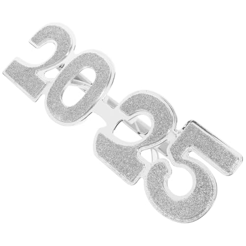 UTHCLO Silberne Partybrille Zahlen Design aus Robustem Pc Material Leichte Langlebige Neujahrsbrille für Silvester und Jahreswechsel Feiern Witziges Accessoire für Partydeko und UTHCLO Silberne Partybrille Zahlen Design aus Robustem Pc Material Leichte Langlebige Neujahrsbrille für Silvester und Jahreswechsel Feiern Witziges Accessoire für Partydeko und von UTHCLO