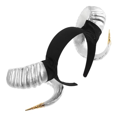 UTHCLO Silbernes Horn Haarband mit Realistischem Design Leichtes Halloween Kostüm Accessoire für Damen Komfortabel Tragbar für Party Cosplay und Renaissance Verkleidungen UTHCLO Silbernes Horn Haarband mit Realistischem Design Leichtes Halloween Kostüm Accessoire für Damen Komfortabel Tragbar für Party Cosplay und Renaissance Verkleidungen von UTHCLO