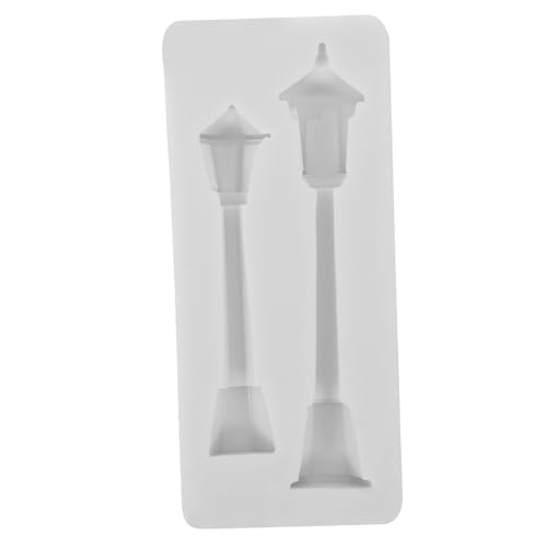 UTHCLO Silikonform Weihnachten Weihnachtsfondantform Formen für Handwerk klein epoxidharz Harzform Schmuckformen aus Harz Formen aus Silikonharz Modell Laternenpfahl Kieselgel Weiß von UTHCLO