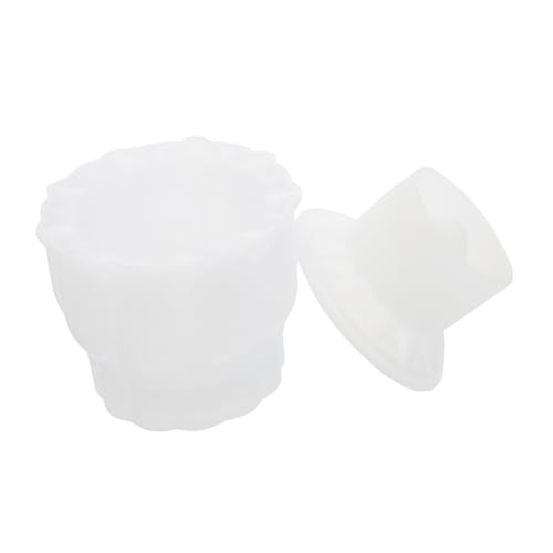 UTHCLO Silikonform für Aufbewahrungsbox mit Deckel Epoxidharz Gießform für DIY Schmuckdose Kristallglas Vorratsbehälter Glatte Innenfläche Geeignet für Trockenblumen und Glitzerdeko von UTHCLO
