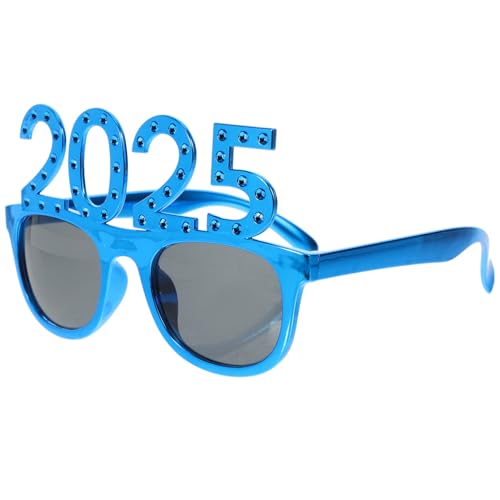 UTHCLO Silvester Brille mit Strasssteinen Leichte Pc Partybrille für Neujahr Stylische Karneval Brille für Erwachsene Robustes Modisches Foto Requisit für Festlichkeiten von UTHCLO