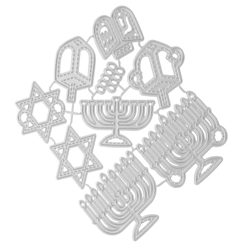 UTHCLO Stanzschablonen Aus Metall Für Basteln Zum Thema Frohes Chanukka Prägepapierschablonen Bastelbedarf Stanzformen Für Scrapbooking Und Kartenherstellung von UTHCLO