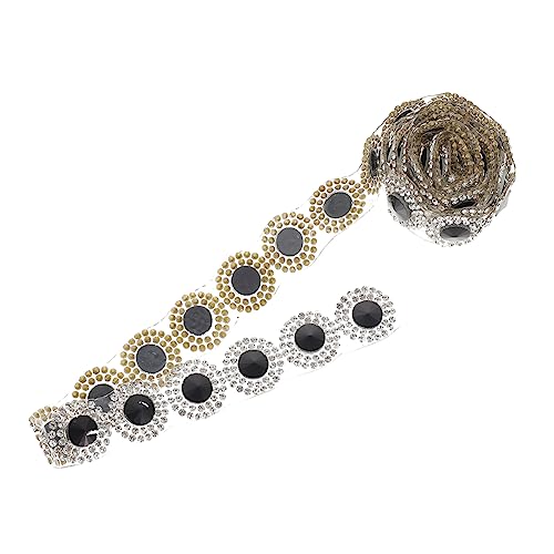 UTHCLO Strassband DIY Rhinestone Ribbon zum Zuschneiden Selbstklebendes Glitzerband für Hochzeit Kleidungsdekoration Geschenkverpackung Vielseitiges Bastelzubehör Langlebig und Praktisch von UTHCLO