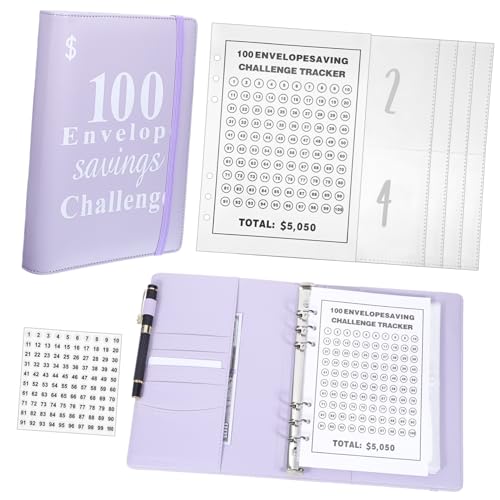 UTHCLO Tage Sparbuch mit Umschlägen Elastischem Verschluss PU Cover Klaren Fächern Tragbarem Sparchallenge Organizer für Geld Sparen und Fortschrittsverfolgung UTHCLO Tage Sparbuch mit Umschlägen Elastischem Verschluss PU Cover Klaren Fächern Tragbarem Sparchallenge Organizer für Geld Sparen und Fortschrittsverfolgung von UTHCLO