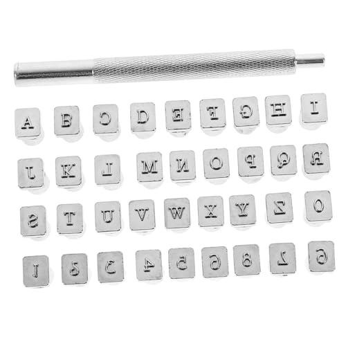 UTHCLO Teiliges Leder Prägewerkzeug mit Buchstaben und Zahlen Präzise Stempel aus Stahl für Lederhandwerk DIY Lederprägung Geeignet für Schuhe Taschen Gürtel und Langlebig und Robust von UTHCLO