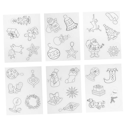 UTHCLO Teiliges Weihnachts Schrumpffolien Bastelset mit Motiven DIY Schlüsselanhänger und Dekoration Hitzeaktivierbares Plastik für Kreative Weihnachtsdeko für Eltern und Bastelworkshops von UTHCLO