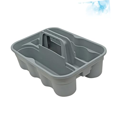 UTHCLO Tragbare Aufbewahrungsbox mit Henkel und Mehreren Fächern Kunststoff Organizer für Reinigungswerkzeuge und Kleinteile Robust und Praktisch für Zuhause und Outdoor von UTHCLO