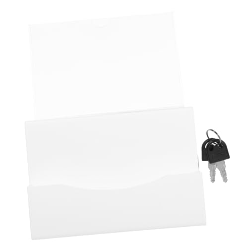 UTHCLO Transparente Acryl Spendenbox mit Robustem Seitenschloss Multifunktionale Wahlurne und Vorschlagsbox für Schule Büro Gewinnspiele und Charity Tragbare Sammlungskassette Weiß UTHCLO Transparente Acryl Spendenbox mit Robustem Seitenschloss Multifunktionale Wahlurne und Vorschlagsbox für Schule Büro Gewinnspiele und Charity Tragbare Sammlungskassette Weiß von UTHCLO