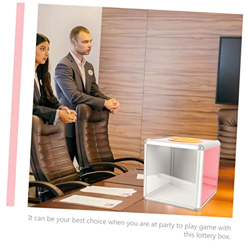 UTHCLO Transparente Kubische Losbox Raffle Box mit Sicherem Schlitz für Meetings Spenden und Gewinnspiele Vielseitige Wahlurne für Veranstaltungen und Firmenfeiern von UTHCLO